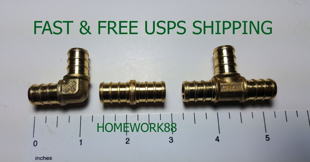 20 Pack XFITTING 1/2" Pex B Elbow , 1/2" Pex B Coupling , 1/2" Pex B Tee