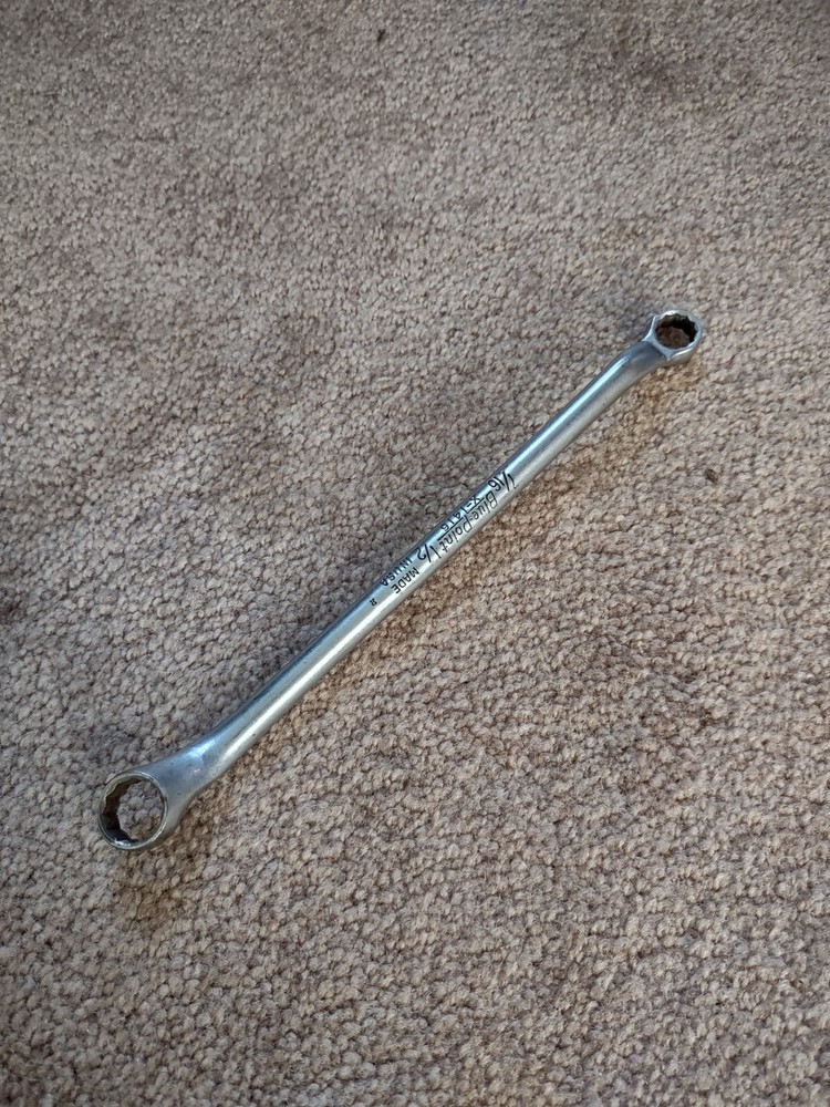 Vintage Blue-Point Tools X-1416 Offset Box End Wrench 12 point, 7/16" & 1/2"