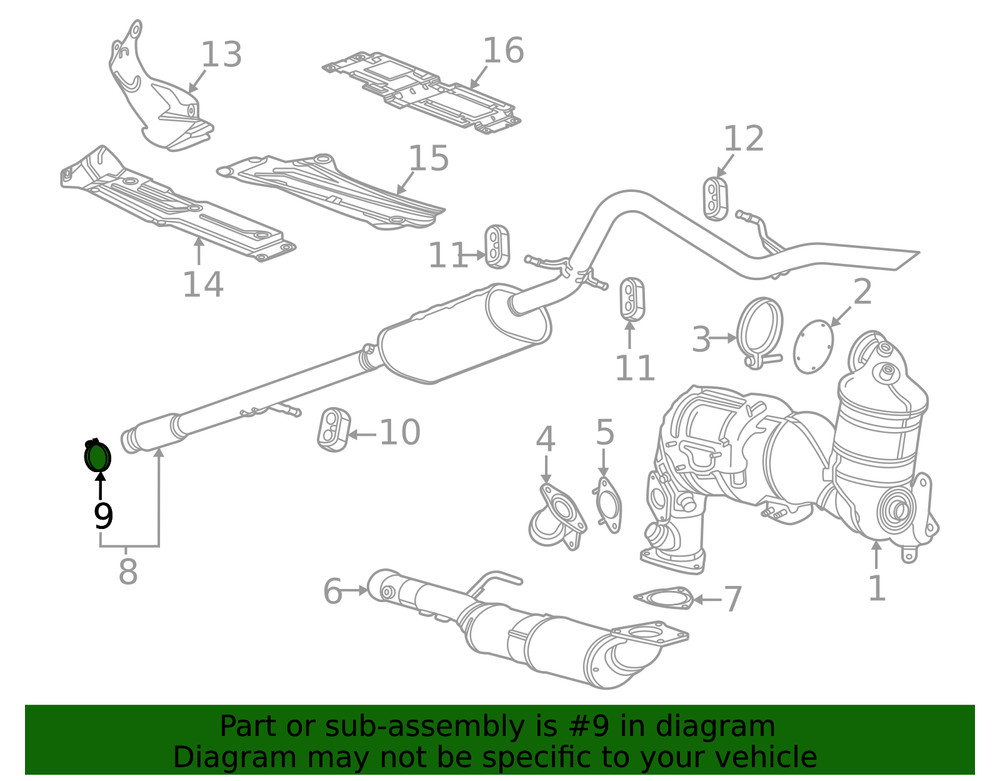 Genuine GM Intermediate Pipe Clamp 86799823