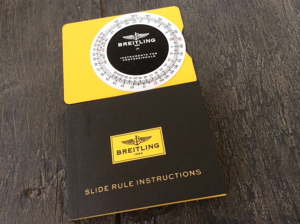 Breitling Slide rule instruction book