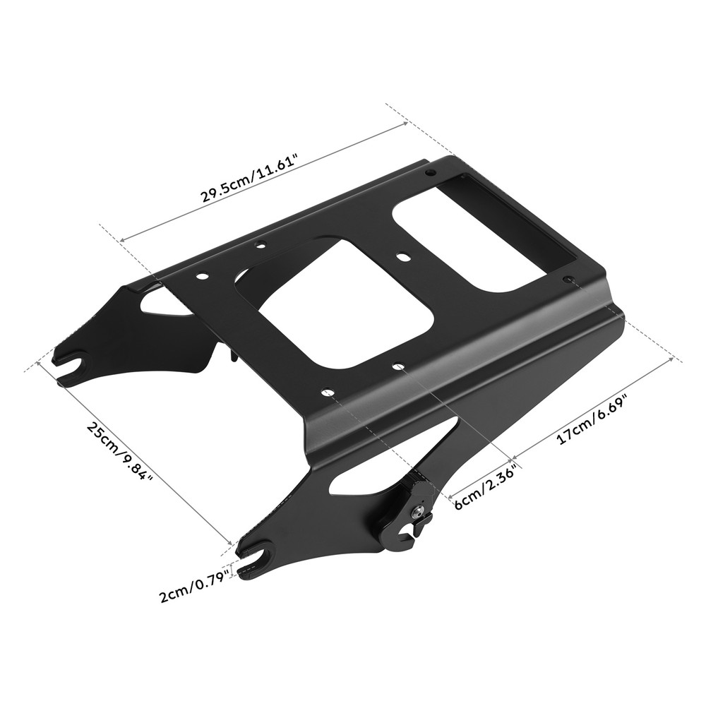Chopped Trunk Backrest Mount Rack Docking Kit For Harley Touring Glide 2009-2013