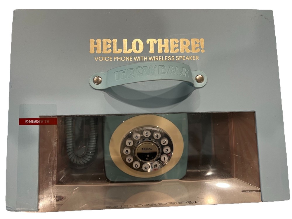 Hello There! Retro Wireless throw back Blue RARE Phone/ Speaker Bluetooth - NEW!