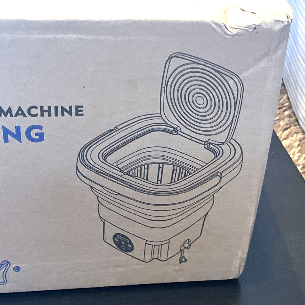 Multi-Function Folding Washing Machine, New, Sealed Box, 12V, Color Green