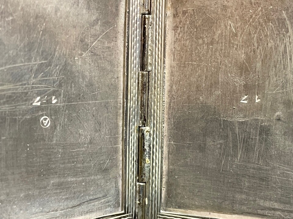 ANTIQUE 800 SILVER DANCE? CARD CASE