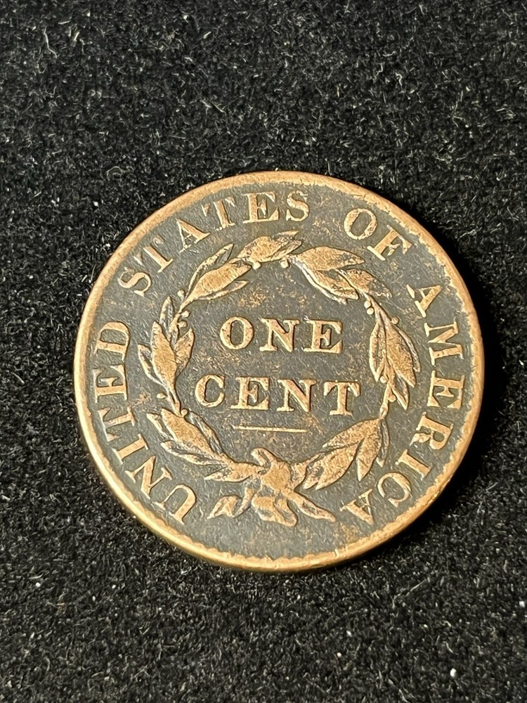 1823/2 large cent F +