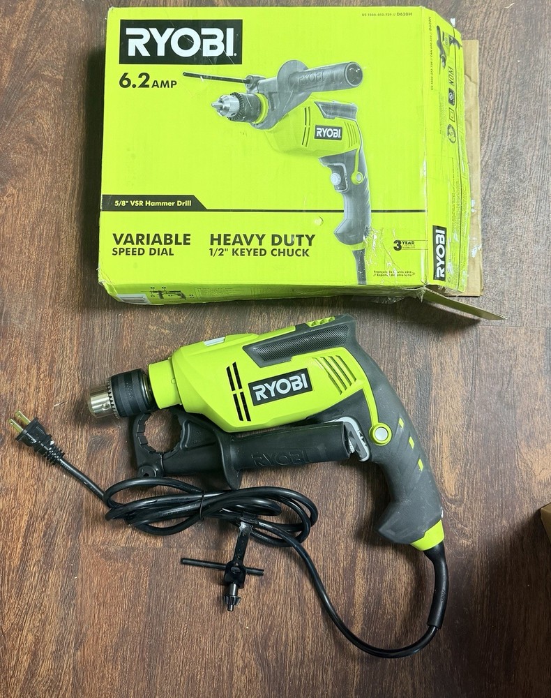 Ryobi D620H 5/8 inch Variable Speed Reversible Hammer Drill- D620H