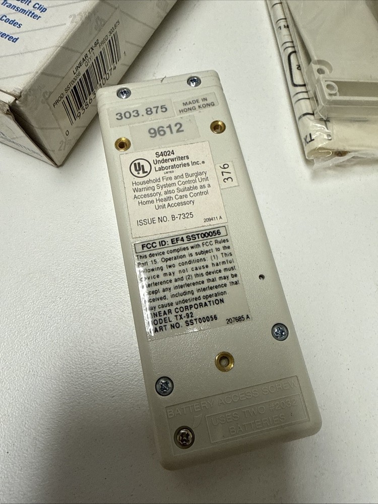 Linear TX-92 Supervised Digital Hand- Held Security Remote Transmitter