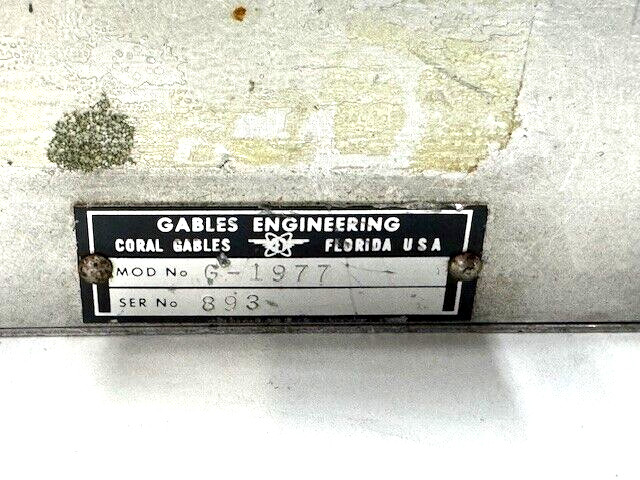 GABLES AVIATION AUDIO CONTROL PANEL MODEL G-1977 W/ CASE *PARTS ONLY*