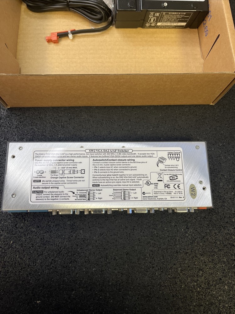 NEW - Extron SW2 VGA DA2 A Video Switcher
