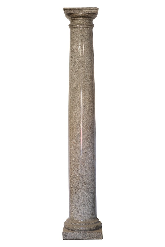8 ft Antique Mixed Gray Granite Column