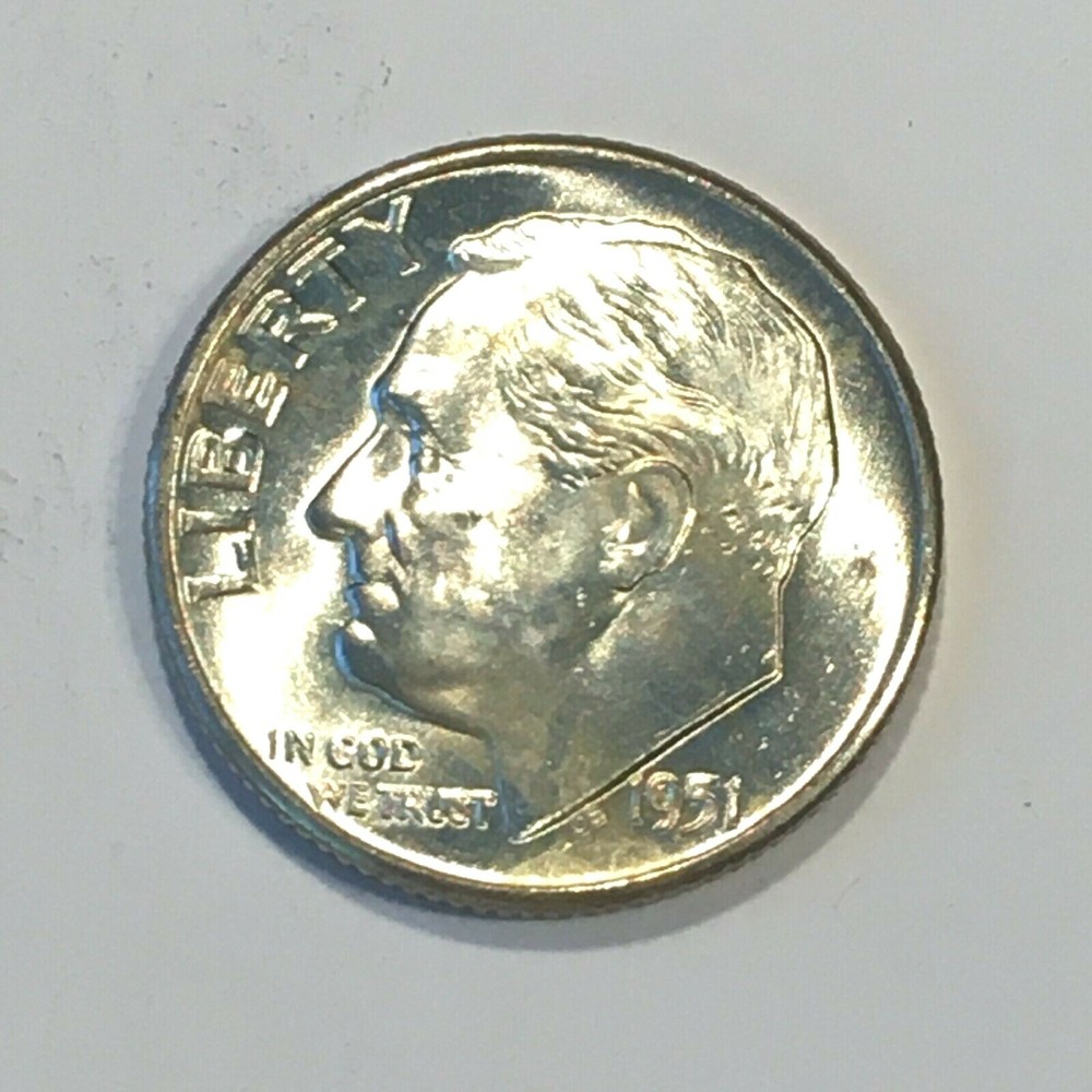 1951-D Roosevelt Silver Dime - High Quality Scans #N011