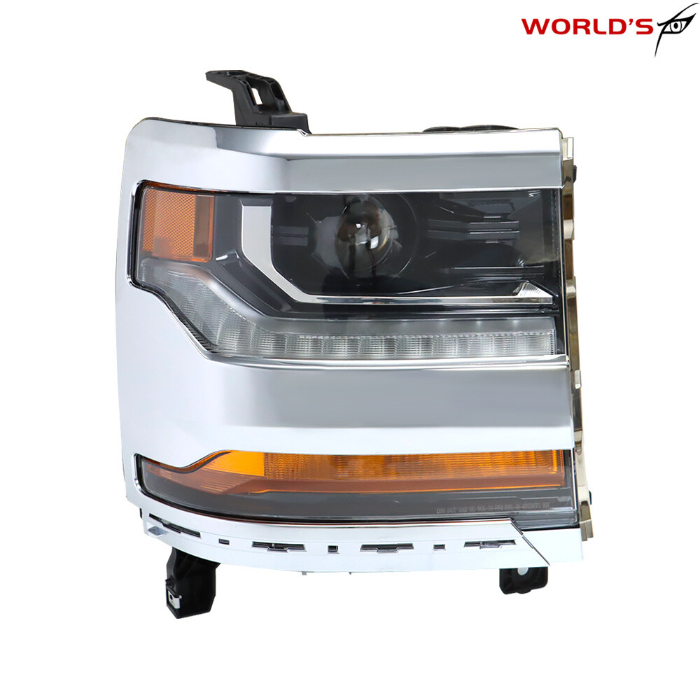 For 2016-2018 Chevy Silverado 1500 HID Passenger Side Headlight Headlamp Chrome