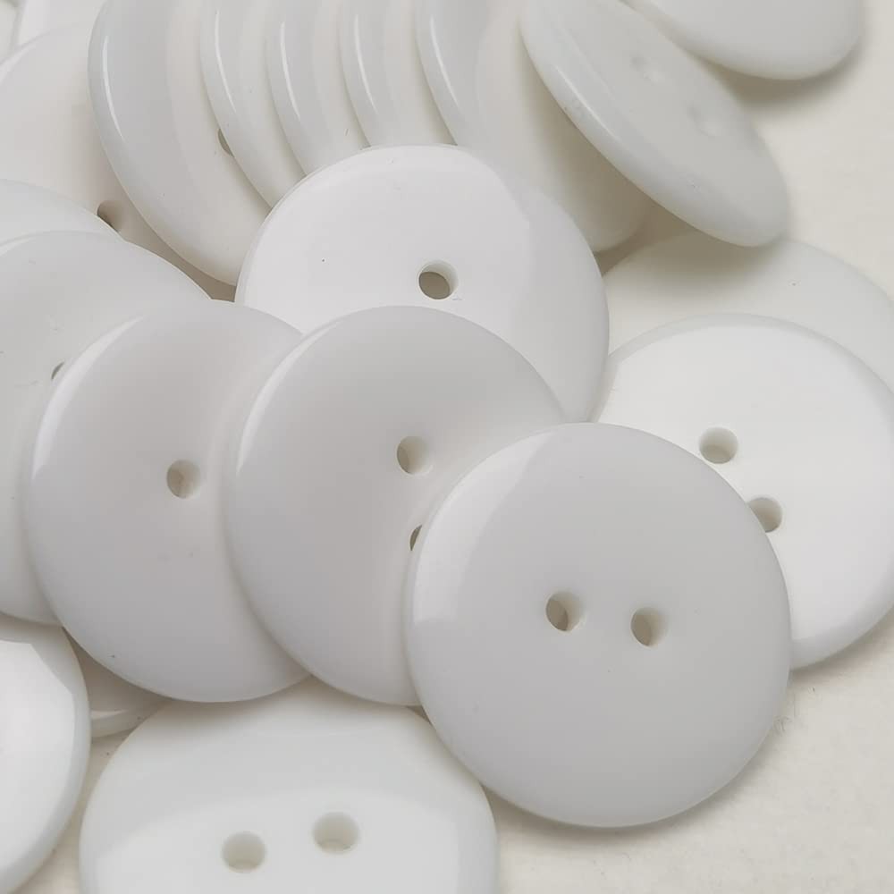 100pcs Resin Button Solid Color 2Holes Craft Clothes Sewing Cards Making Swea...
