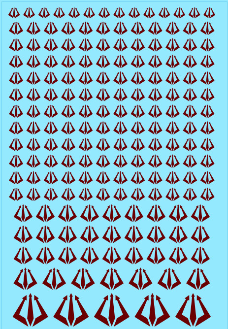A6 - Red Tridents Transfer Sheet
