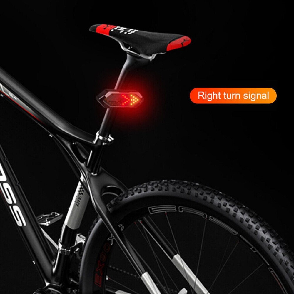Wireless Bicycle Alarm Rear Tail Light IPX4 Waterproof Remote Control USB