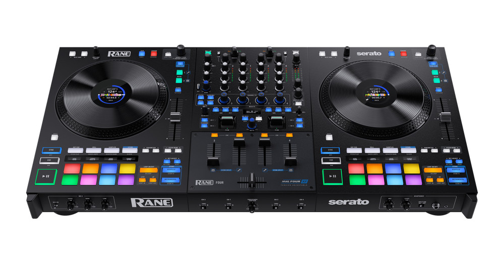 Rane FOUR Advanced 4-Channel Stems DJ Controller Bundle w/ Black Case + XLRs