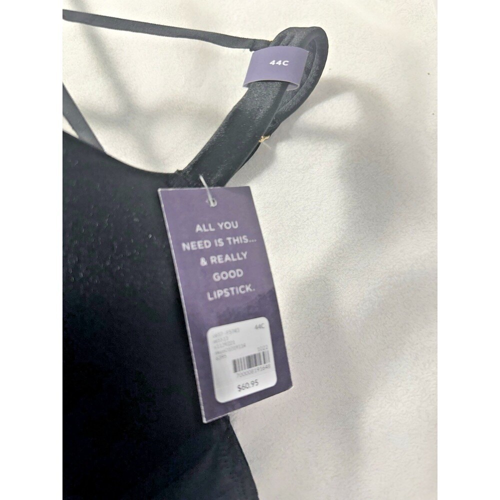 Cacique Boost Balconette Bra Women's 44C Black Full Coverage NWT