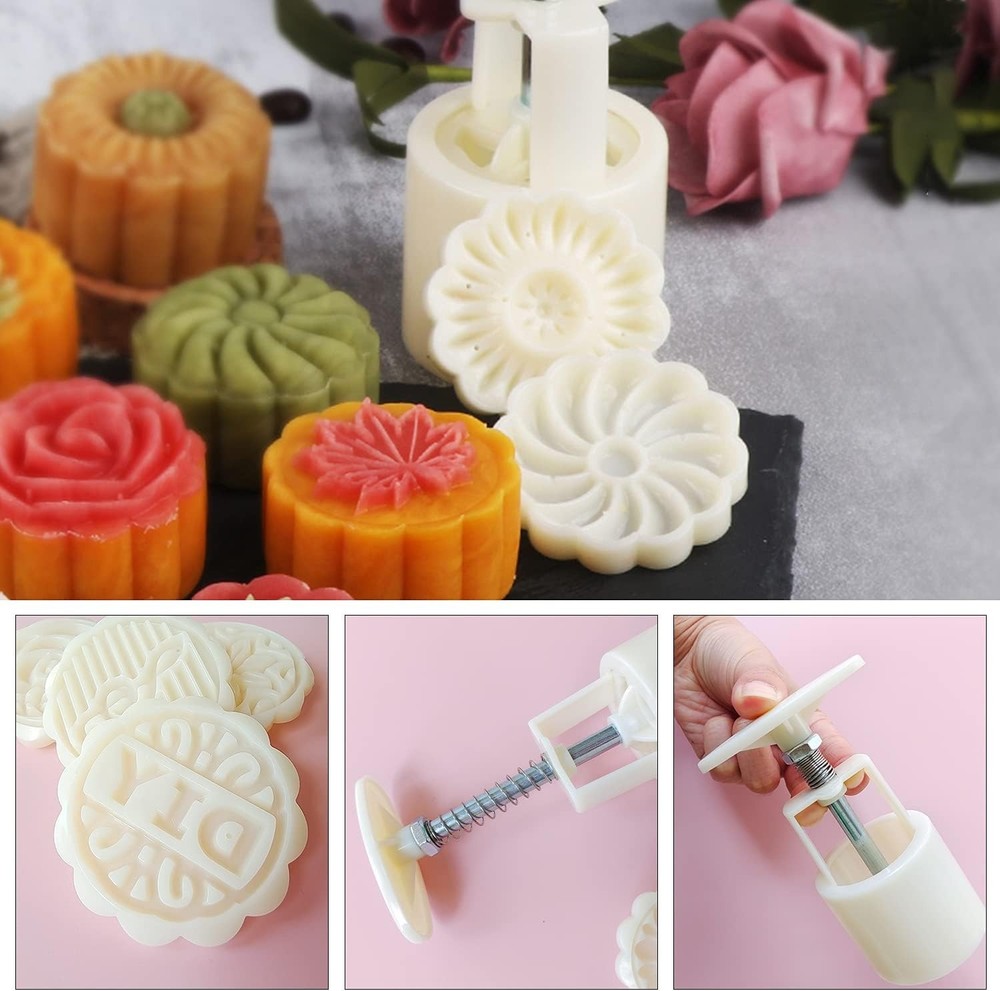 14 PCS Bath Bomb Mold Set Includes 2Pcs Bath Bombs Press and 12Pcs Different Pat