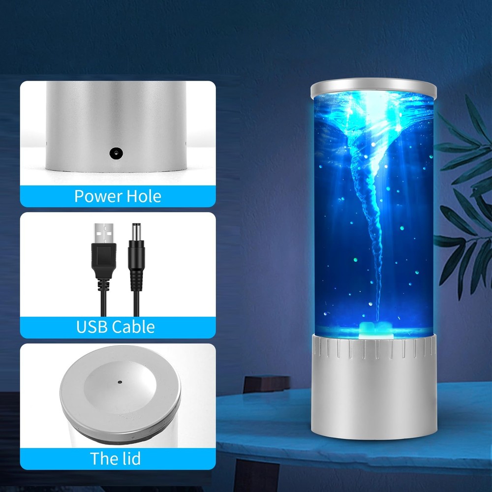 Handsbrain Tornado Lamp & Night Light - 3.5 x x 11 inches, Multicolor