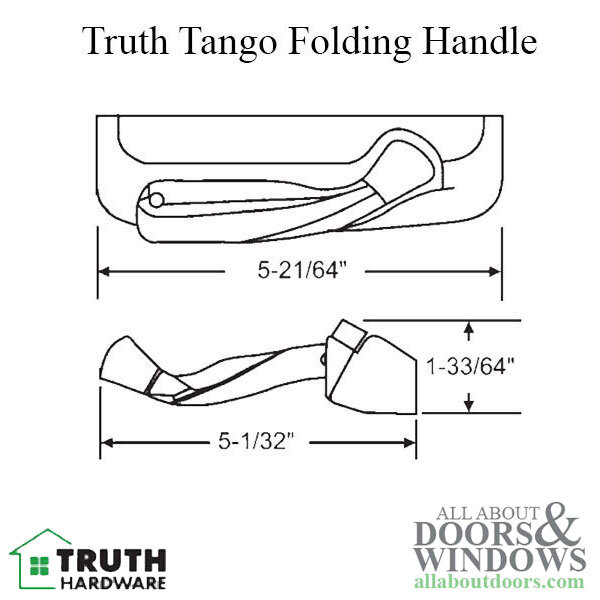 Truth 12614 Tango Folding Handle with Cover, Encore Operator, Right Hand - Choo