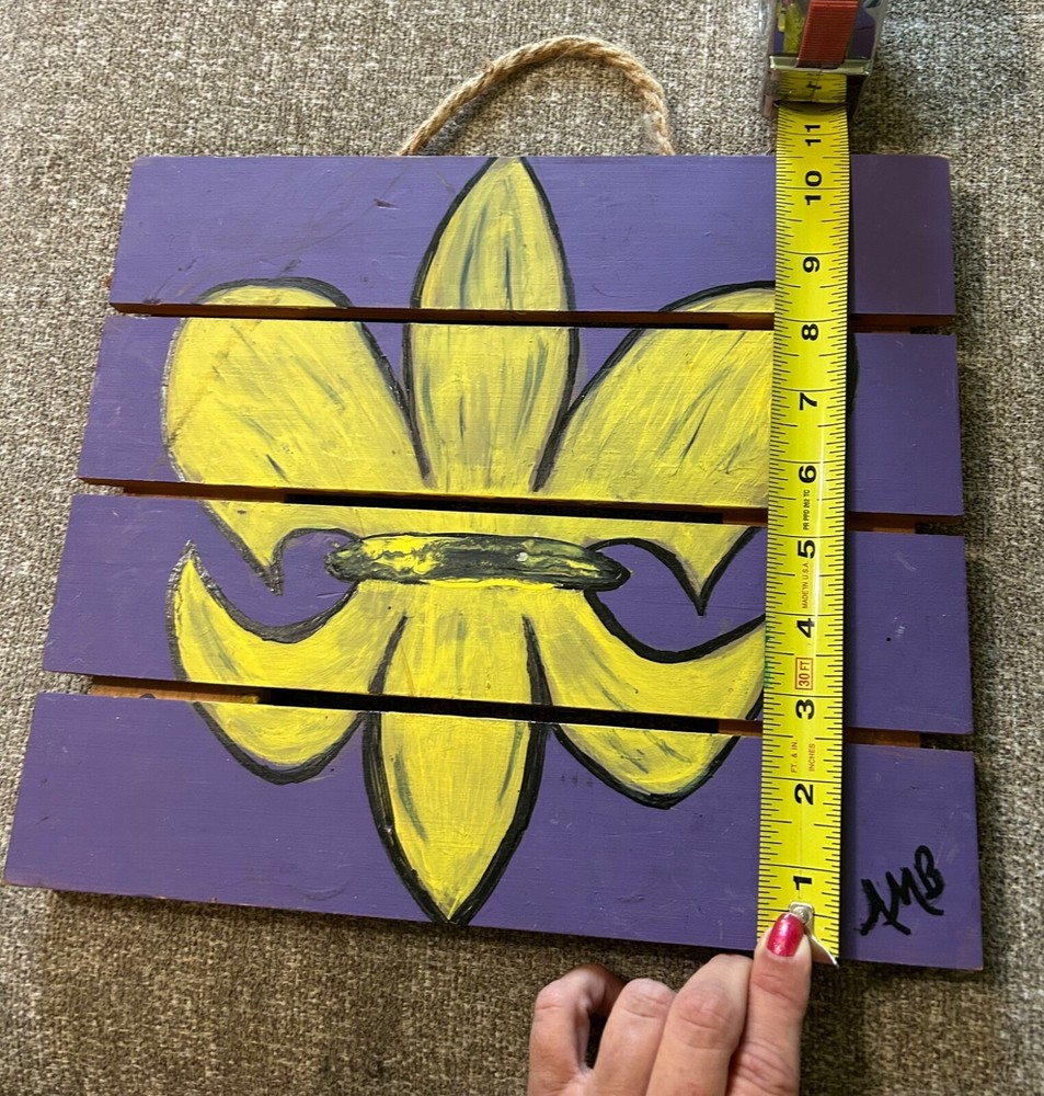 LSU Fleur De Lis Wood painting