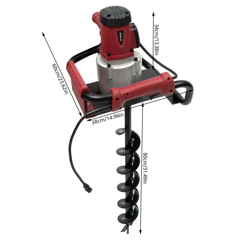 Electric Post Hole Digger Post-Hole Electric Auger Digging Drill Digger 1500W
