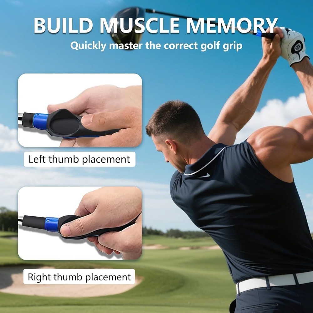 Durable Rubber Golf Grip Trainer - Correct Hand Position for Better Accuracy