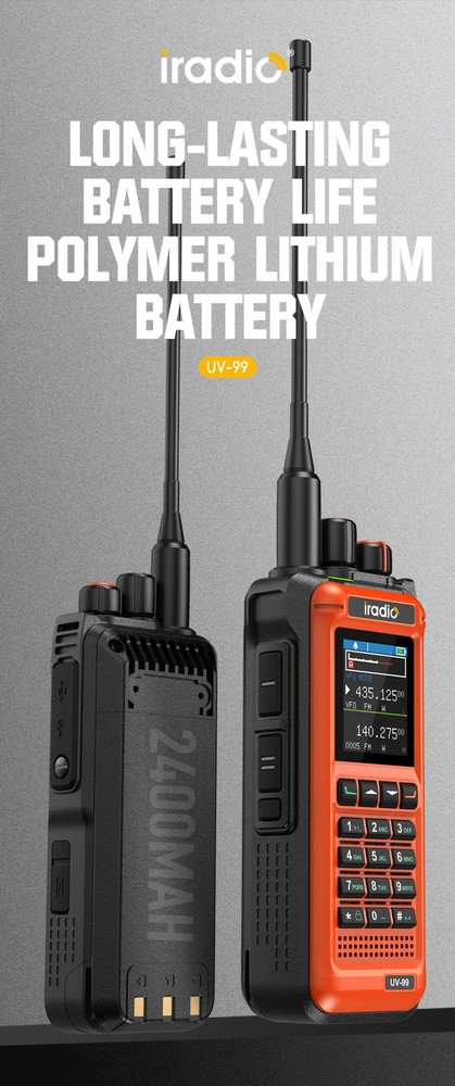 UV99 Protable Transceiver Green 20W Long Range Waterproof Type C AM FM Intercom