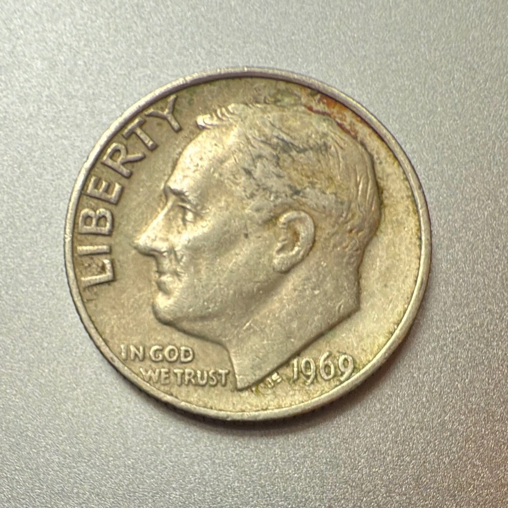 1969 Dime No Mint Error Rare Coin