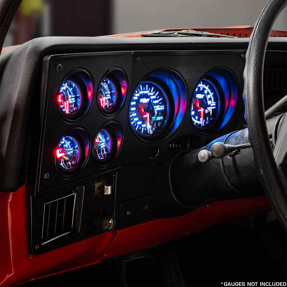 GlowShift 6-Gauge Cluster Dashboard Replacement Panel for 73-91 Chevy K5 Blazer