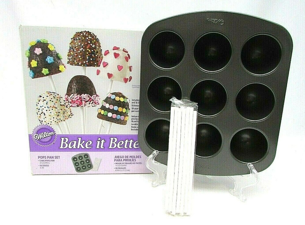 Wilton Non-Stick Cake Pops Bake It Better Pan Set New