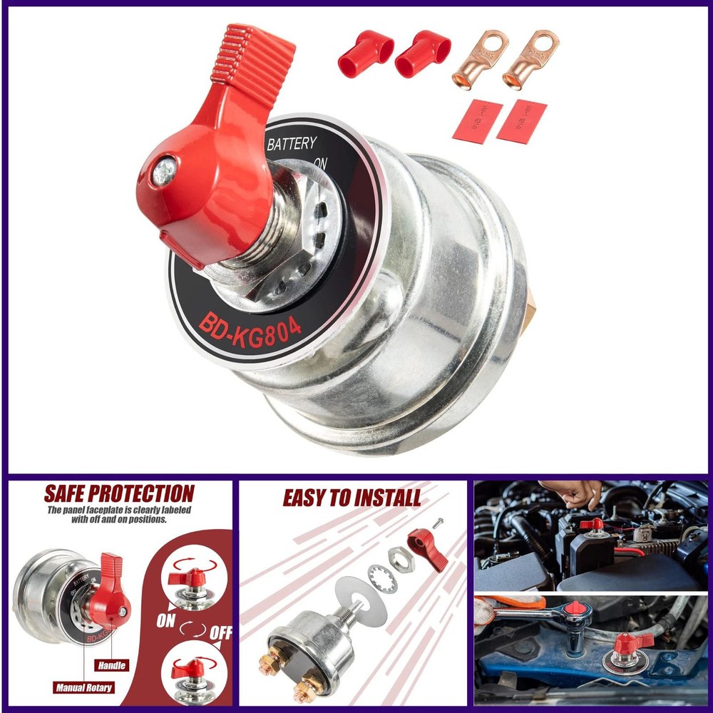 Battery Kill Switch 12V Fit Electrical System Switches For quick Installation