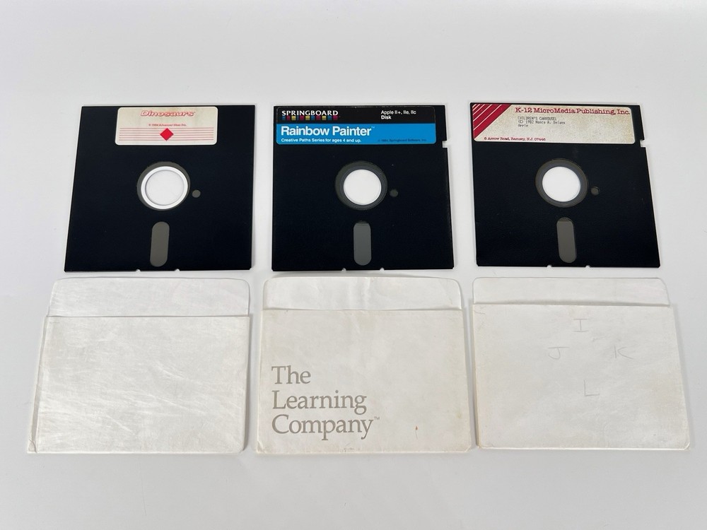 Vintage Lot 12 Floppy Disk Games & Programs Computer (Untested) Applesoft5.25