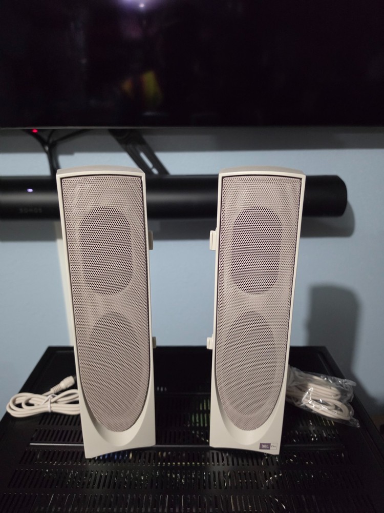JBL Pro Computer Speakers Compaq Desktop 3.5mm Audio Tested Working Pair