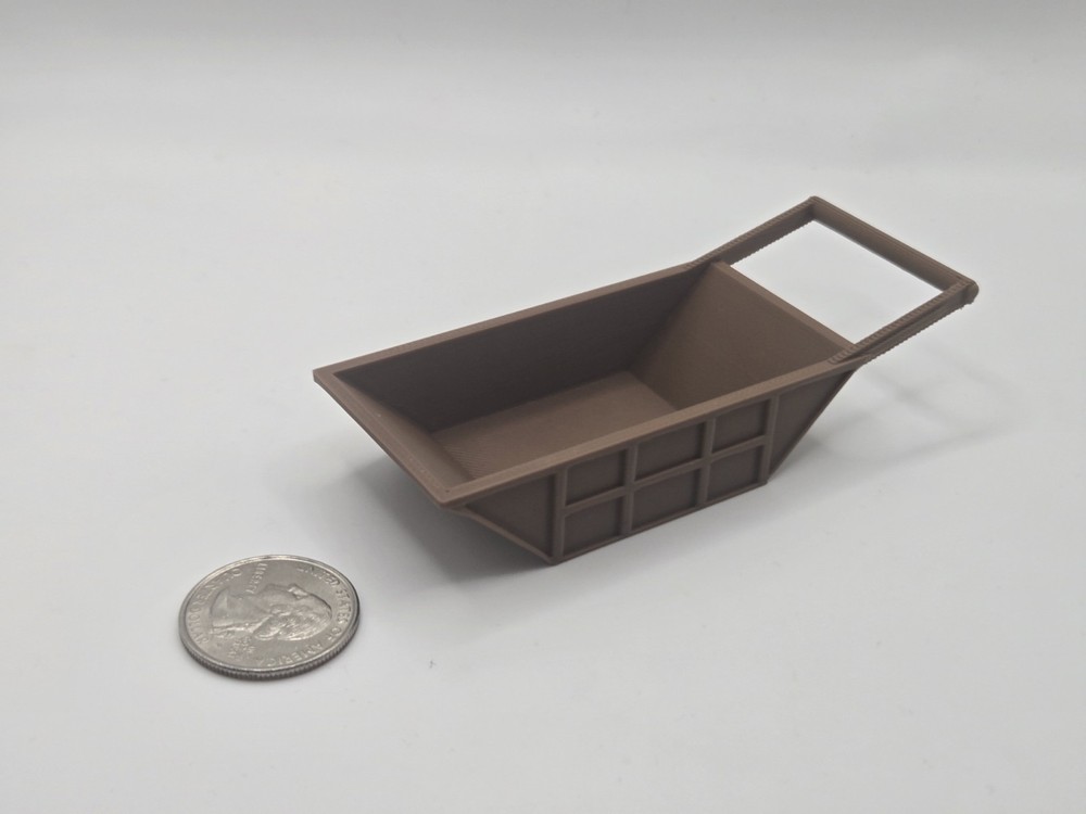 1/64 Scale 12 Cubic Yard Bedding Box in Brown