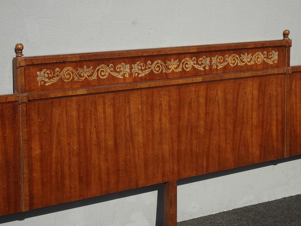 Vintage Mid Century Modern Brown Low Profile King Headboard