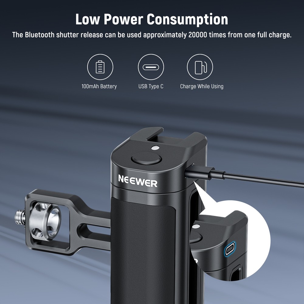 NEEWER Side Handle Grip with Wireless Remote Control Button Shutter Trigger