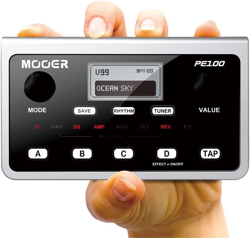 Guitar Practice Pedal PE100 - Touch Controls, Quick Recall & 40 Drum Patterns