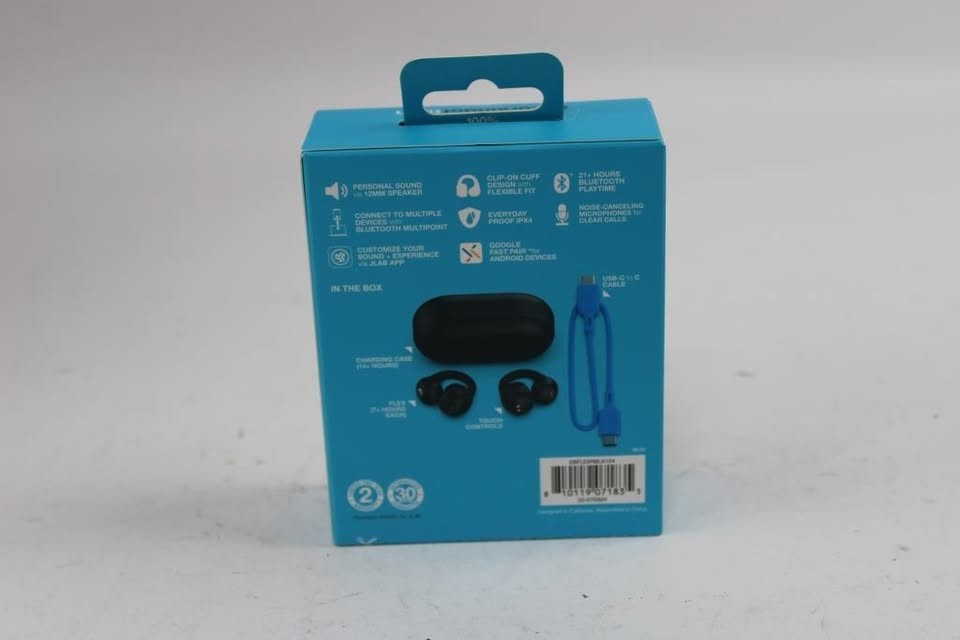 JLab Flex True Wireless Bluetooth Earbuds Black USB-C Sport Charging Case