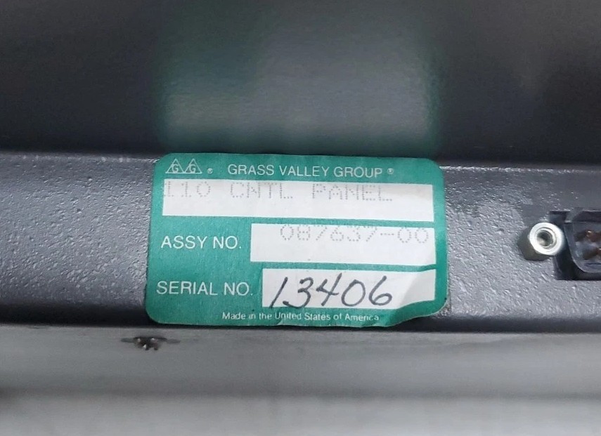 Grass Valley Group Model 110 Video Production Switcher Panel w/Cable - Untested