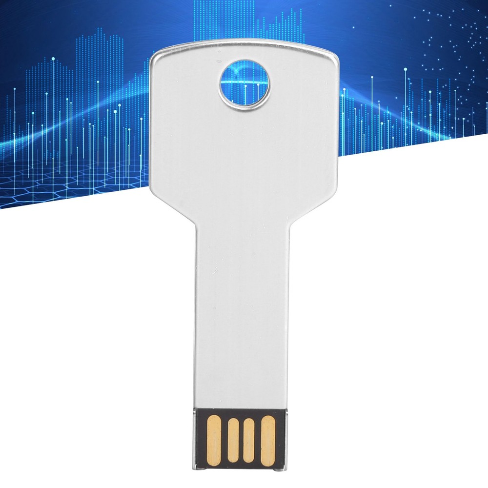 Cool Key Shape USB Flash Drive For Fast File Storage In Computer Silver