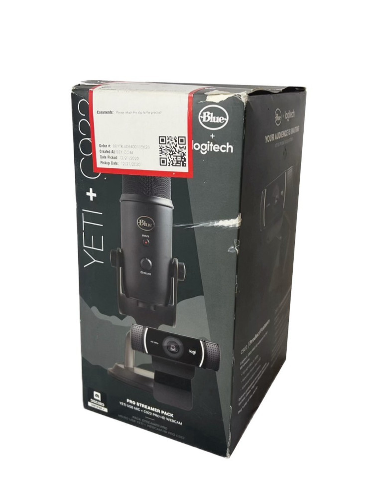 Pro Streamer Pack with Blue Yeti USB Microphone & Logitech C922 Pro HD Webcam