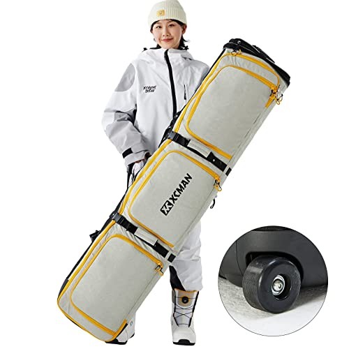 Roller Snowboard Bag with Wheels Adjustable Length… Light Brown