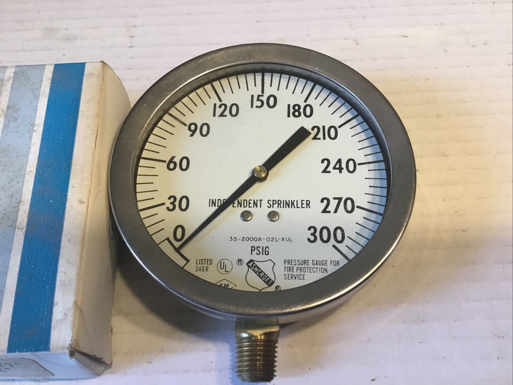 Ashcroft 300 Psig. Gauge 35 2000a 1/4 Npt .