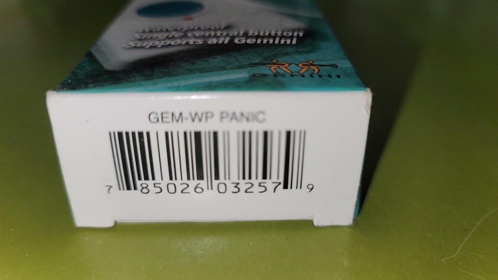NAPCO GEMINI GEM-WP PANIC Wireless Waterproof Pendant Panic Button NEW