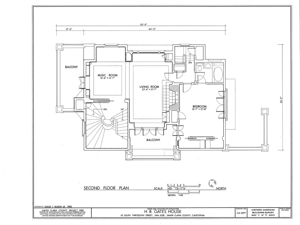Craftsman Masterpiece by Bernard Maybeck, architectural prints, 4+ Bedrooms