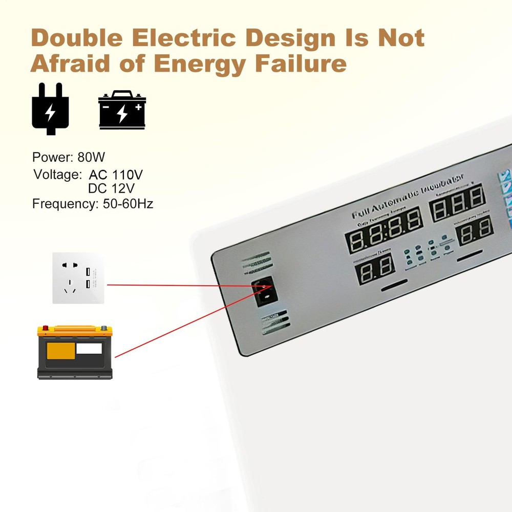 Automatic 120 Eggs Incubator Temperature Control Digital Chicken Egg Hatcher