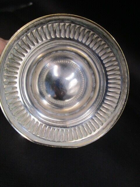 Silverplate footed cup golden inside [95d]