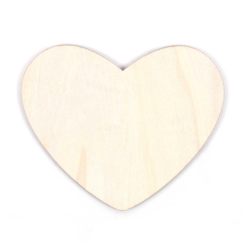 Wooden Heart Shape Craft Pieces