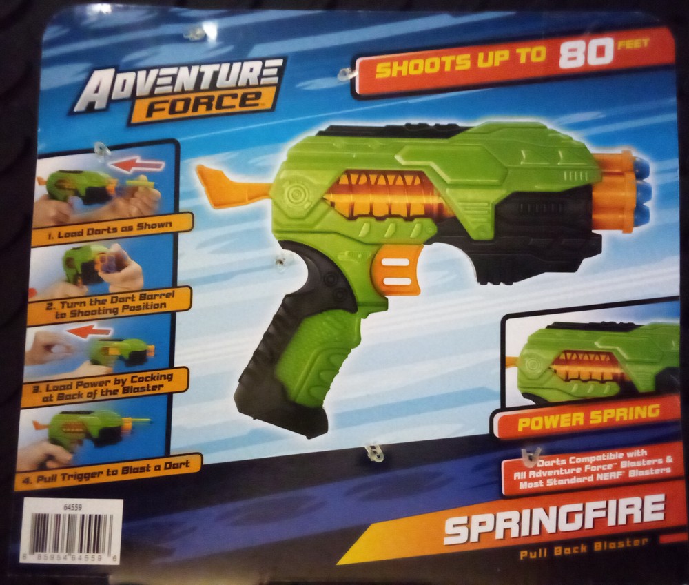 Adventure Force Springfire Pull Back Blaster New